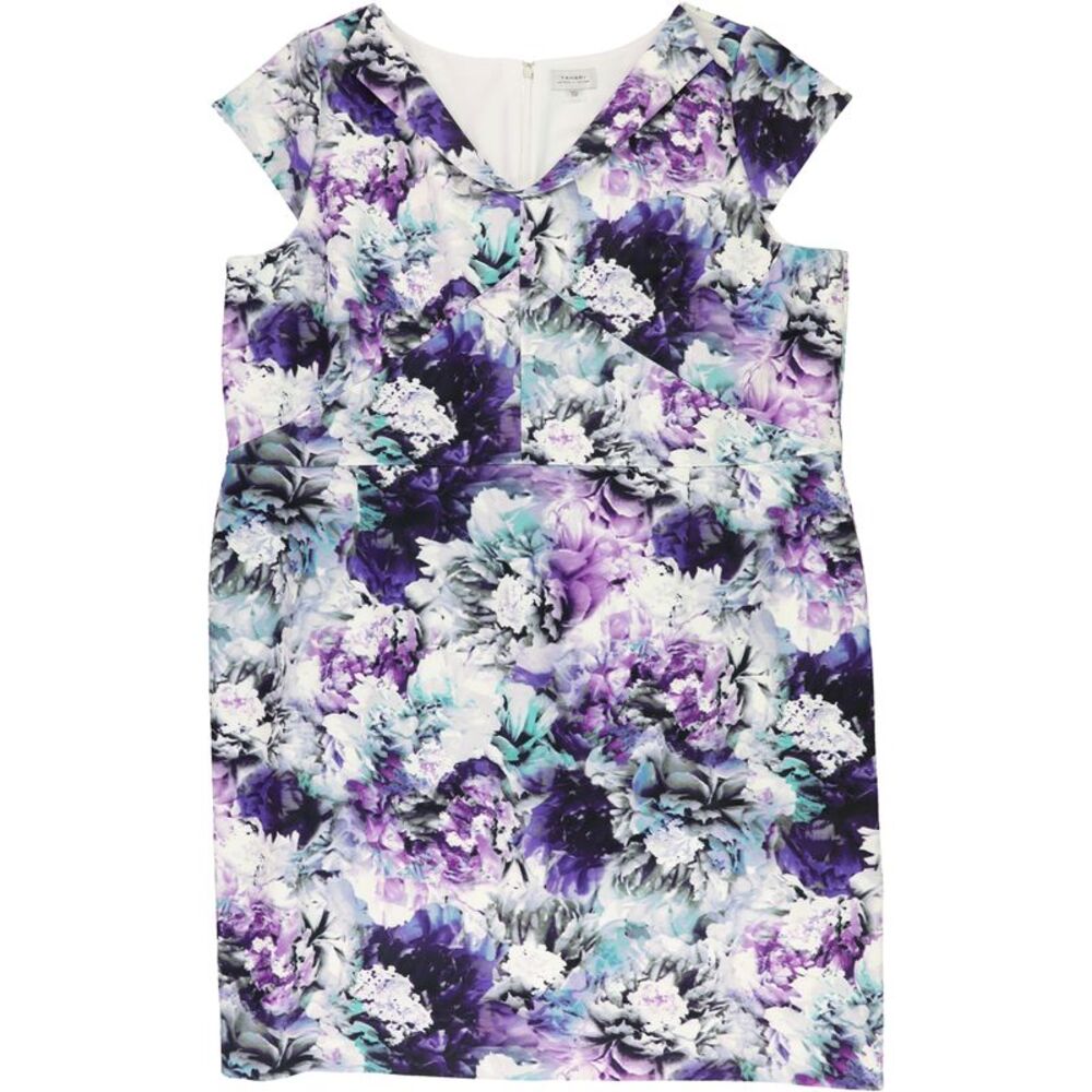 Tahari Womens Plus Size Floral Sheath Dress, NWT